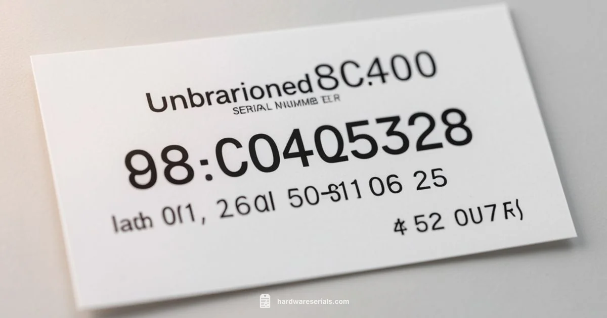 Identify Serial Numbers - Hardware Serials