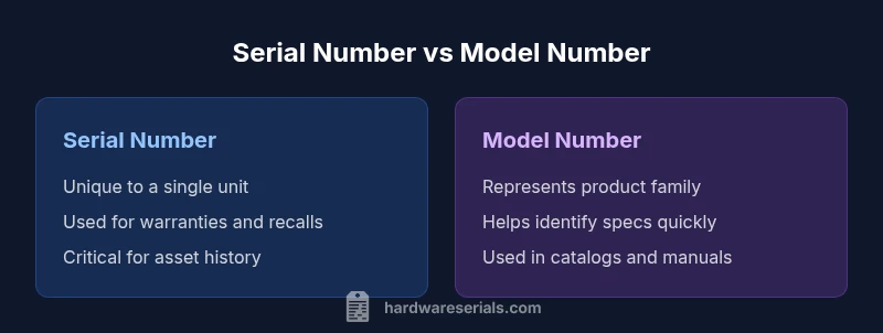 Comparison of Serial Number vs Model Number