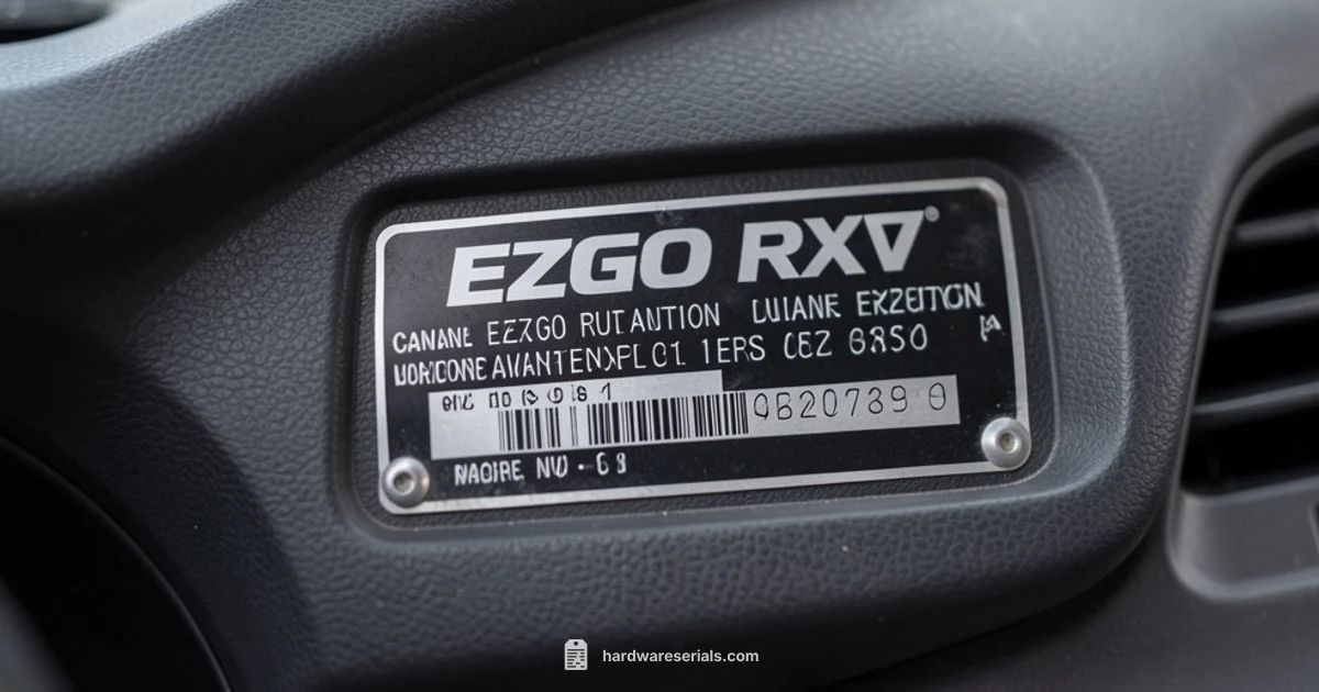 EZGO RXV Serial Lookup EZGO RXV Serial Lookup - Hardware Serials