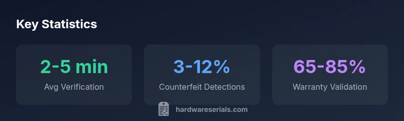 Infographic showing key statistics for mk serial number check process