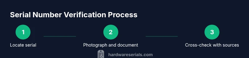 Process infographic showing serial number verification for Gucci glasses