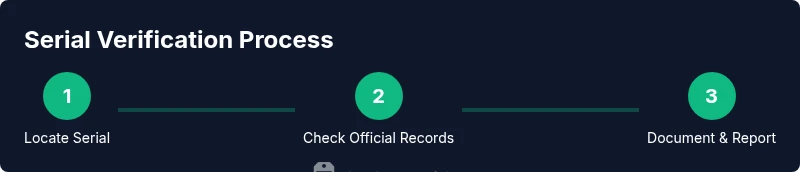 Process diagram for serial number verification