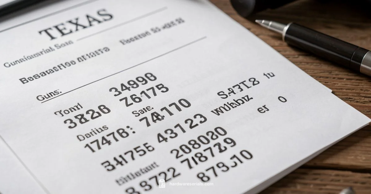 Texas Gun Serial Rules Texas Gun Serial Rules - Hardware Serials