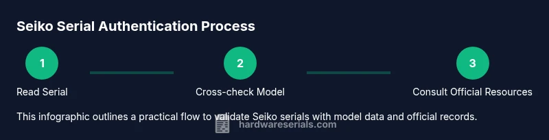 Process flow diagram for verifying Seiko serial authenticity