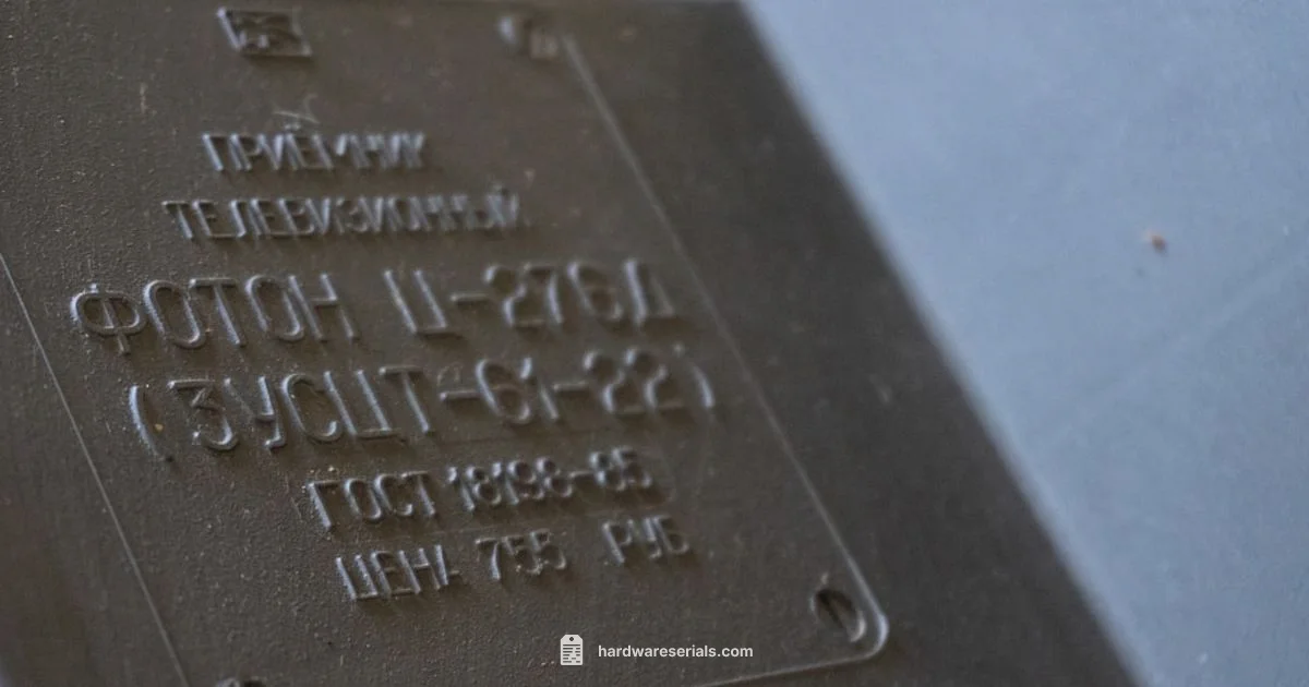 Model Number Lookup - Hardware Serials