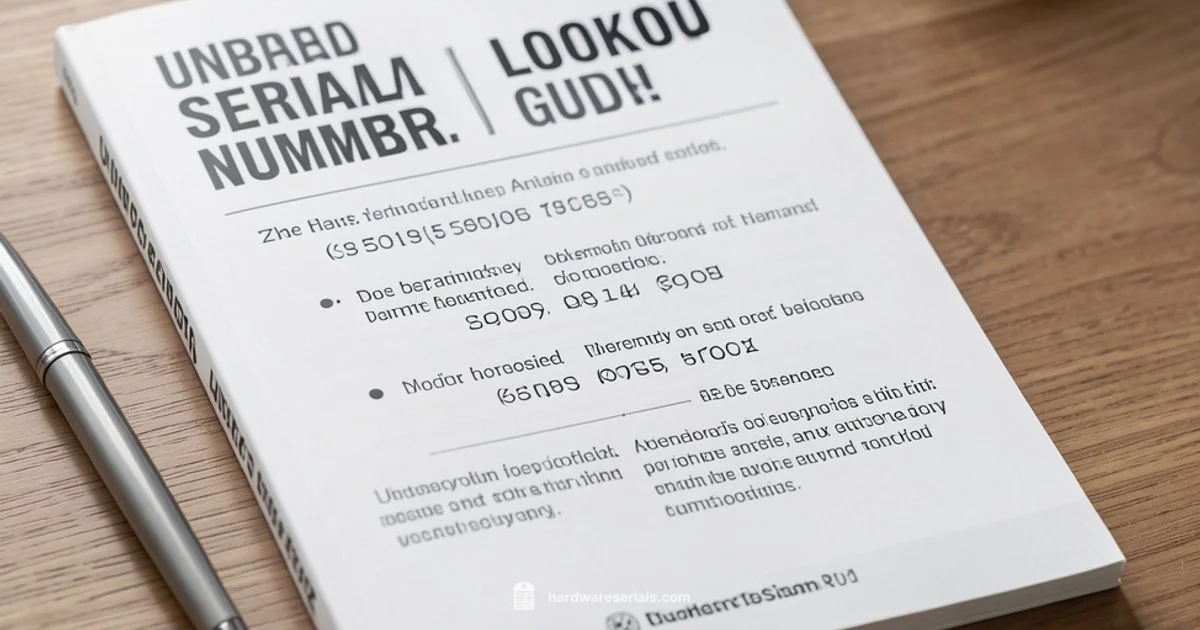 Serial Numbers Explained - Hardware Serials