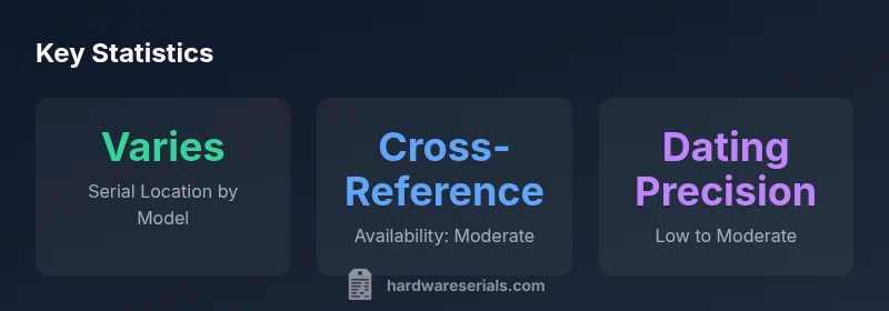 infographic showing Bach trumpet serial number locations, cross-reference availability, and dating precision
