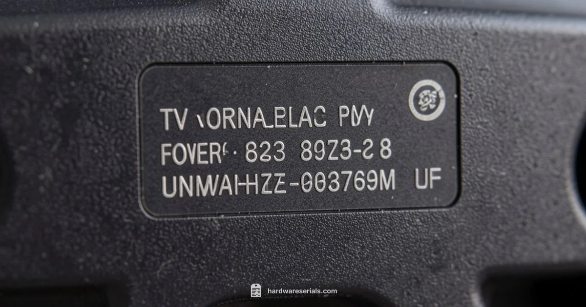 TV Serial Number Guide - Hardware Serials