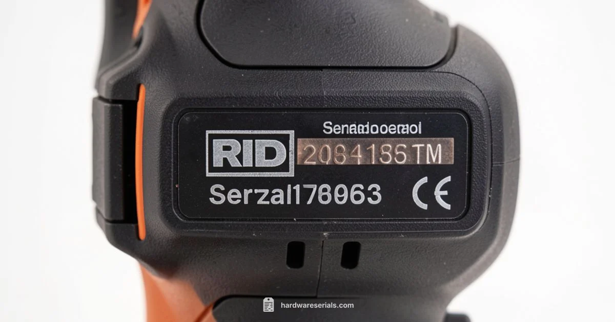 Ridgid Serial Locator - Hardware Serials