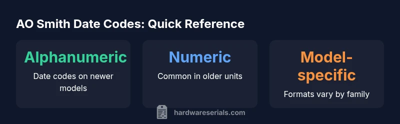 AO Smith water heater date codes infographic