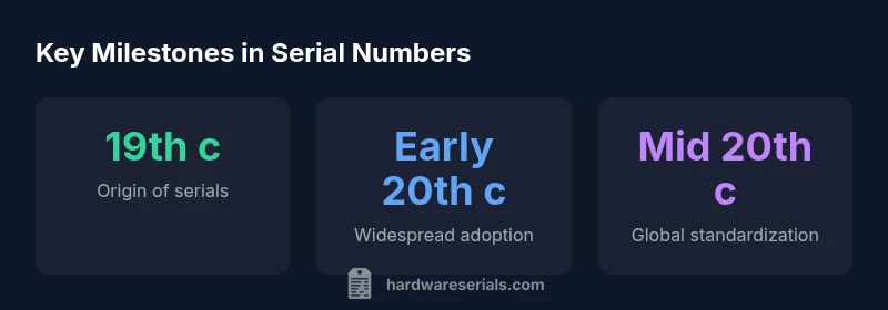 Timeline showing the evolution of serial-number invention
